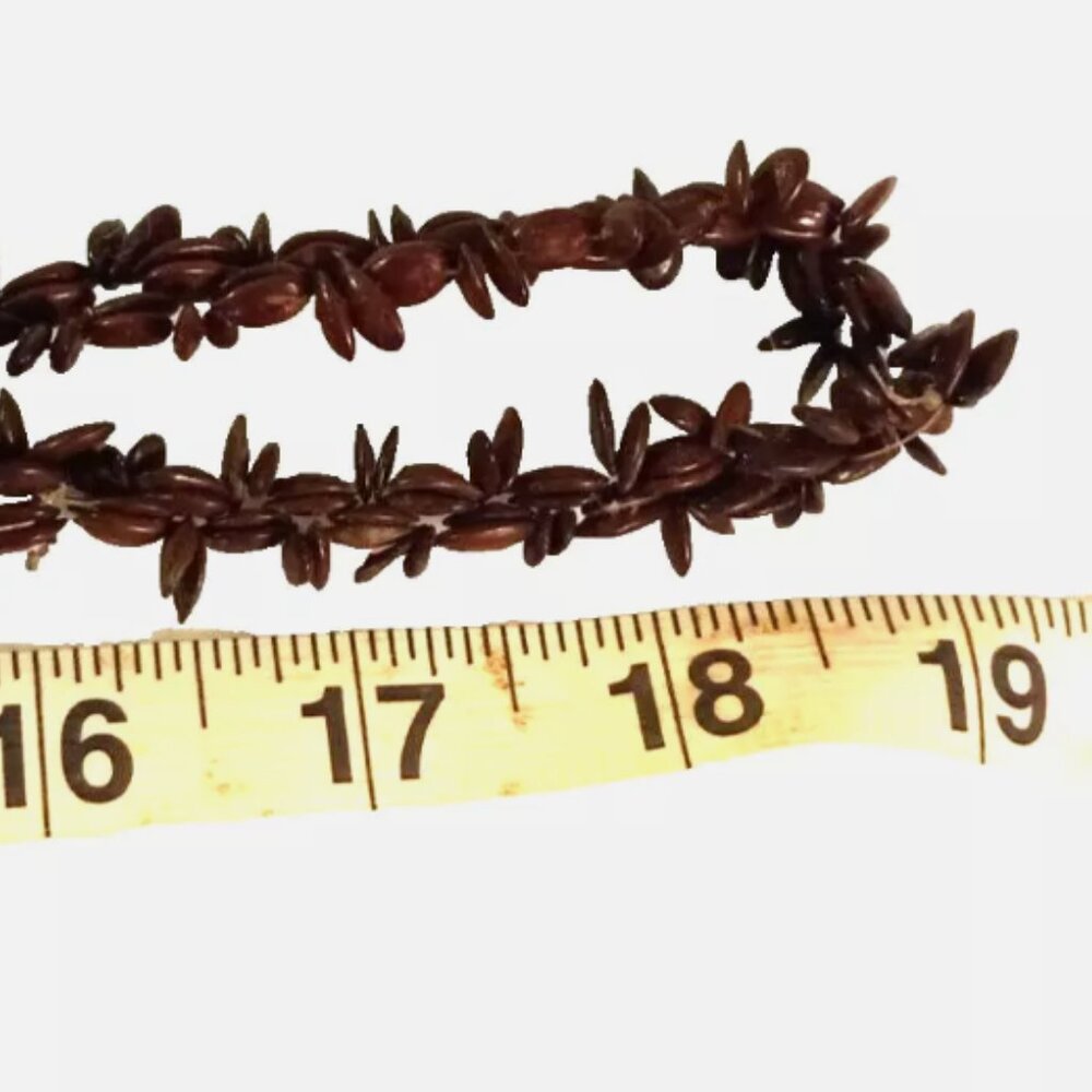 KOA Hawaiian Seed Necklace 18” Handmade Natural Tropical Jewelry Pullover - Picture 5 of 5